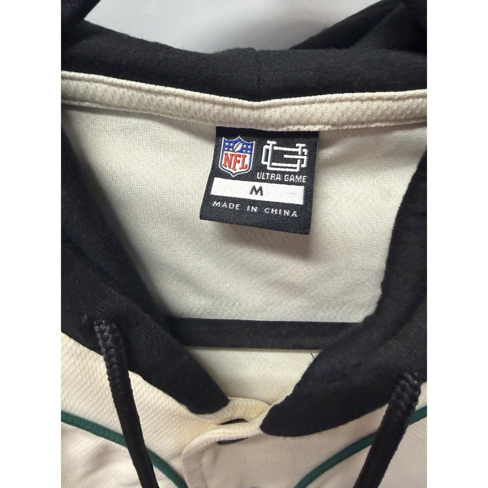 NWT NY Jets NFL Ultra Game Cream Green Black Hoodie Jersey Snaps Size Medium New - Picture 5 of 13